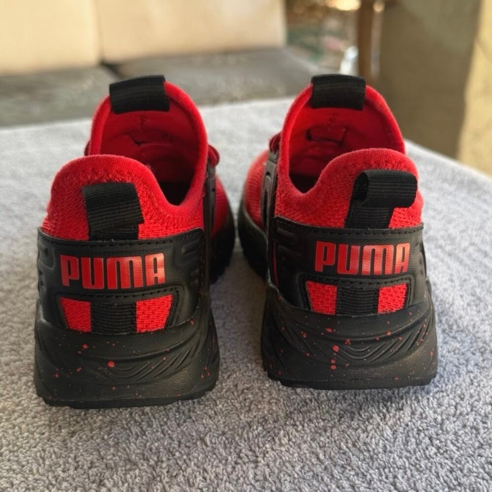 Boys Puma Pacer 23 Speckled Red Black Little Kid Size 11C - Picture 5 of 8
